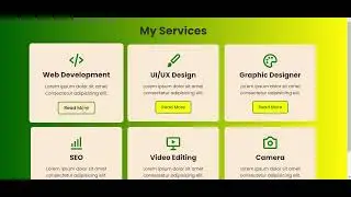 Responsive Service Box using HTML and CSS Grid Layout