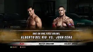 WWE '12 - Альберто Дель Рио против Джона Сины - Драка на парковке
