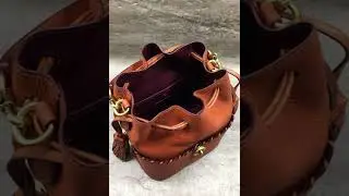 Lora Bucket Bag With Whipstitch Detail