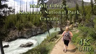 Magnificent Marble Canyon Walking Tour - Kootenay National Park-British Columbia - Canada - 4K Video