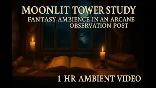 Moonlit Tower Study | Fantasy Ambience in an Arcane Observation Post