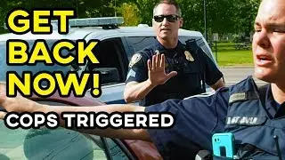 GET BACK NOW - COPS TRIGGERED - SEARCH CAR WITHOUT CONSENT - First Amendment Audit / Cop Watch