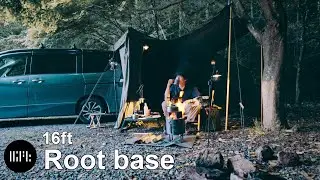 【root base】車中泊　車とドッキング出来るテントは快適だった‼︎ソロキャンプ。