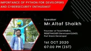 Importance of Python for Developers and Cybersecurity Enthusiast | Webinar | Resources | 2020