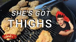 Chicken Thighs and Fried Skins