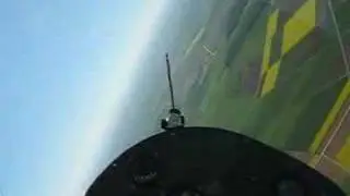 Gyro flying in gusty weather, cockpit view
