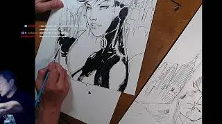 BATMAN! CATWOMAN! JOKER! Triptypch for Charity! Art Stream with Jim Lee Part 2 of 3