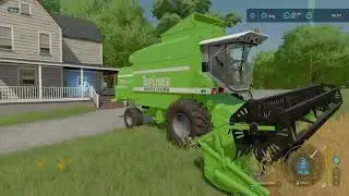 Farm machines, Tractor-trailer, combine harvester