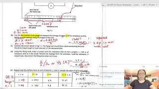 Q1c Straight Line Graph y=mx+c Linear Law | AS Lab Practical Paper 3 | Cambridge A Level Physics