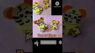 Origami Paper Tiger|Cute Animals|3D Paper Tiger Making|Jumping Tiger #shorts#viral#papercrafts#viral