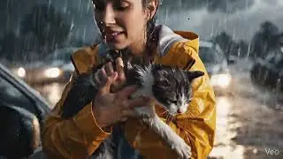 cat are flooding in water and rescue team rescue the cat #foryou #viralvideo #catvideos #catrescue
