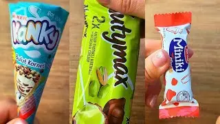 ASMR New Sweet Unboxing | Chocolate Cones & Cream Bars Satisfying Opening