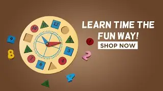 Wooden Learning Clock for Kids ⏰ | Fun With Time & Early Learning | Mittstore