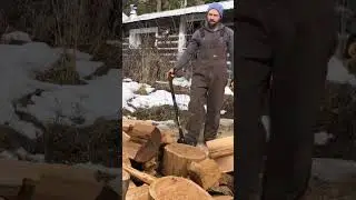 Here is the time my dad ￼ chopping wood￼
