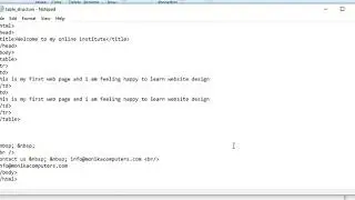 #HTML Tutorial for beginners table structure explanation