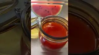 Watermelon 🍉 syrup ✨easy to make only 2 ingredients 💕 #watermelon #summershorts #feedshorts