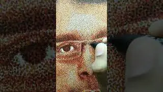 Detailing Dot Art Portrait