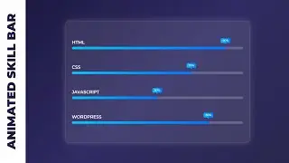 Pure CSS Animated Skill Bar | Progress bar CSS Animation