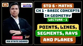 Basic Shapes in Geometry | Chapter 1 - Lecture 1 | Points, Lines, Segments, Rays & Planes |