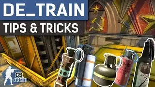 CS:GO - de_train | Tips & Tricks | Smokes | Molotovs | Boosts and Jumps!