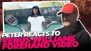 Tennis coach reacts to Venus Williams How to Hit a Forehand Instruction Video