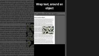 wrap text around an object using illustrator #shorts    #beginners #adobeillustrator #howto