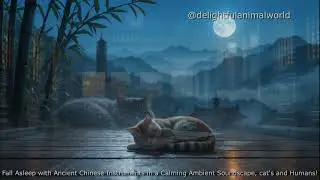 Ancient China Cat Meditation | Tranquil Ambient Soundscape for Deep Sleep