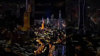 Aerial view of Kuala Lumpur at night. #travel #tour #fyp #shorts #skyline #malaysia #drone