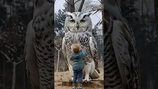 A coruja se assustou com o menino curioso #animals #nature #song #owl #corujas #cuteanimals