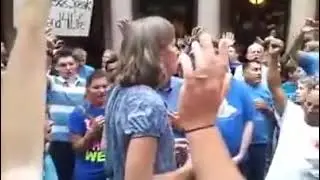 jjm7777 Abortion protest in Texas - Amazing Grace vs Hail Satan
