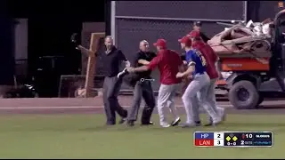 Atlantic League Blowout - Shoes Flying, Umpires Chased off Field by Both Teams Out of Control!