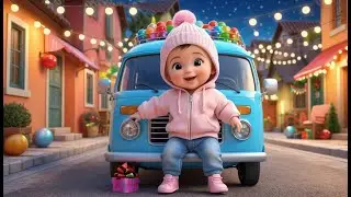 Family Van New Year Holiday Trip | Fun Learning & Action Song for Toddlers