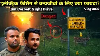 Night Drive In Jungle By Bike | Jim Corbett National Park | Electric Fencing Benefits For Wildlife
