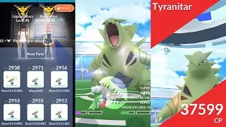 Roserade vs Tyranitar duo in sunny (LegacyZelaya's 200k catch)