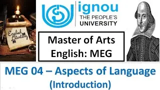 MEG 04 Aspects of language || Important Topics || Important questions