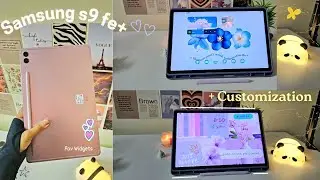 How I Make My Tablet  Aesthetic 🌥 Customizing My Samsung s9 fe + Tablet | Lavender Theme 🌺💠