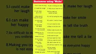 'Make' causative verb 30+ sentences |Daily use English #shorts #english