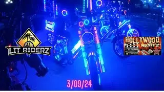 Massive ride! Lit Riderz rides thru Hollwood and Beverly Hills. 03/09/24