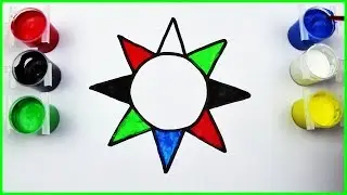 Kids Learn Rainbow Colors - Coloring to Learn Colors with Sun