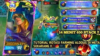 14 MENIT 650 STACK ‼️BUILD & EMBLEM ALDOUS TERSAKIT 2025 - mobile legends