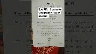 Kumaun University B.A/B .Sc.(Fifth Semester) Geography paper 2 [Economic Geography]