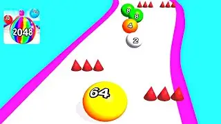 2048 Balls - Color Ball Run ! All Levels Gameplay (24-32) android, ios