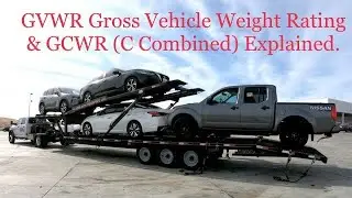 GVWR explained for DMV weight fee sticker.  Hotshot Car Hauling Dodge 5500 Kaufman ez4 car trailer.