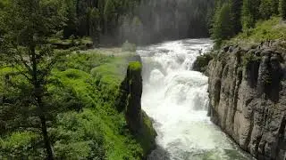Lower Mesa Falls Idaho 4K Drone Footage