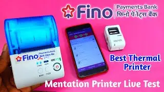 Fino Payment Bank Mentation Bluetooth Thermal Printer Live Setup,Fino Bank Printer Settings
