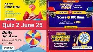 Amazon Quiz Time/IPL Special Spin Premium League Quiz/Download Pi Use Referal sunilksaini 2 June 25