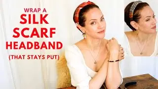 Silk Scarf Headband (that stays on) - Fall trend embellished headbands