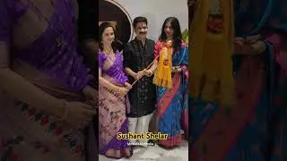 Sushant Shelar with Family  at Shelar Mama Foundation Chirayu 2025 गुढी पाडवा सोहळा #sushantshelar