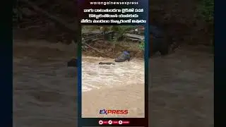 వాగు దాటుతుండగా బైక్ తో సహా కొట్టుకుపోయిన యువకుడు #వేలేరు #velair #warangal