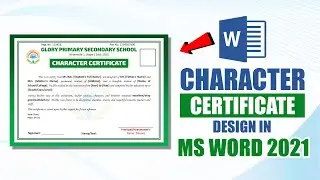 Printable School/College Character Certificate in MS Word Hindi Tutorial !